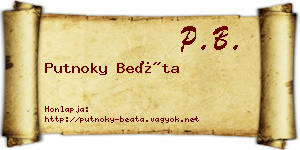 Putnoky Beáta névjegykártya